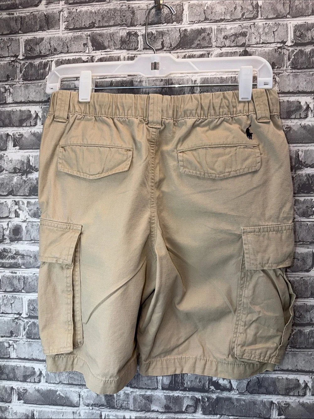 Ralph Lauren Tan Cargo Shorts with Pocket Flaps